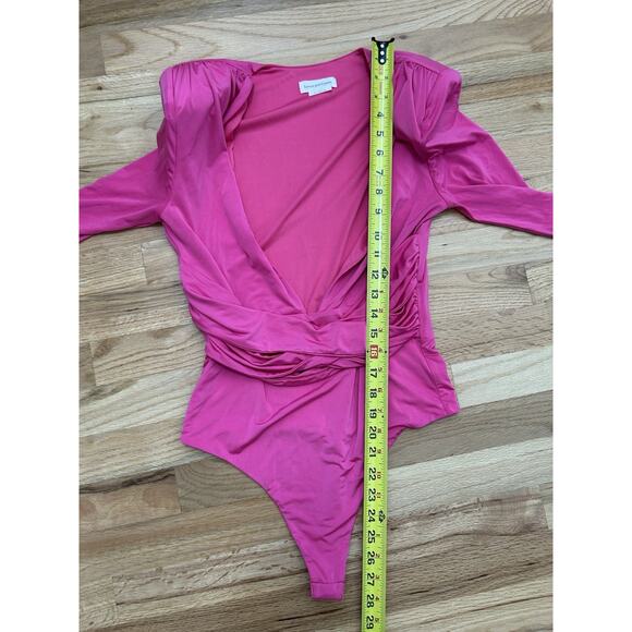 Lovers and Friends Anya Bodysuit in Pink EUC Long Sleeve Stretch Size Medium - Picture 7 of 9
